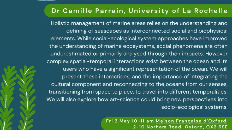 camille parrain socioecological systems talk flyer